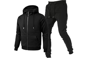 TONY BACKER Tuta Uomo In Cotone Sportiva Con Chiusura Zip Completo Tuta In Casa