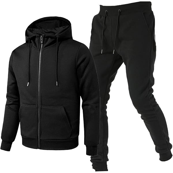 Tuta Da Uomo 2 Pezzi Jogging Color Block – Felpa Con Cappuccio E Pantaloni Sportivi, Abbigliamento Casual Estivo