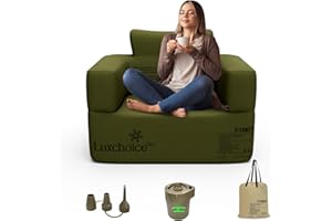 Luxchoice Divano Gonfiabile Campeggio Con Pompa Portatile Staccabile USB Divano Letto Singolo Tessuto Oxford 600D da Esterno Adatto per Riunioni Familiari Campeggio all'aperto Concerti Air sofa Couch
