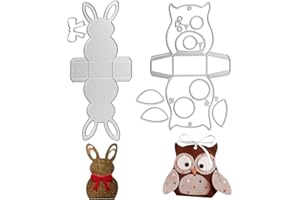 VINFUTUR 2pcs Troqueles Cajas Scrapbooking Troqueles Corte Metal Plantillas Troquelado Dies para Decoración Regalos Álbum Recorte Artesanía Papel DIY Manualidad