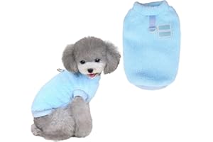 HENFUME Cappottino e Maglioncino per Cani Taglia Piccola, Pigiama e Vestiti per Cani e Gatti, Chihuahua - Facile da Indossare, Colori Vivaci (M, Blu)