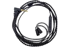 Meijunter Kopfhörer Ersatz Kabel für Sennheiser IE80 IE8 IE8i - Upgrade Stereo Audio Leitung mit Mikrofon Headsets Draht Anschluss