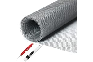 XiaZhiZhen Zanzariera al metro, 250 x 120 cm, zanzariera per finestra, anti-zanzare, anti-insetti, rete per finestre, tagliabile, resistente agli strappi e durevole (nero)