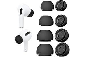 WIKI VALLEY 4Paar Ersatz-Ohrstöpsel für Airpods Pro und AirPods Pro 2nd Generation mit Loch zur Geräuschreduzierung,Silikon Ohrpolster Kompatibel mit Airpods Pro2 Ohrhörer passend für die Ladehülle(XS/S/M/L)