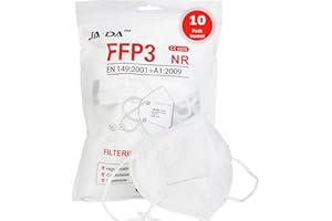 Spanner In The Works FFP3 Masks | Ventilated Dust Mask | Pack of 10 Disposable Face Masks | Filtering Facepiece Respirator | Individually Wrapped | 6 layer PPE Facemask With Valve