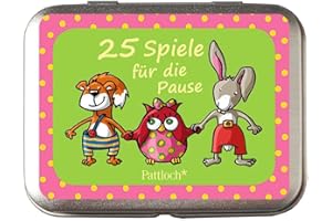 PATTLOCH GESCHENKBUCH 25 Spiele für die Pause: Beschäftigungsideen für Grundschüler ab 6 Jahren (Mädchen und Jungen) in Metallbox (Geschenke für die Schultüte und alle weiteren Events für Kinder)