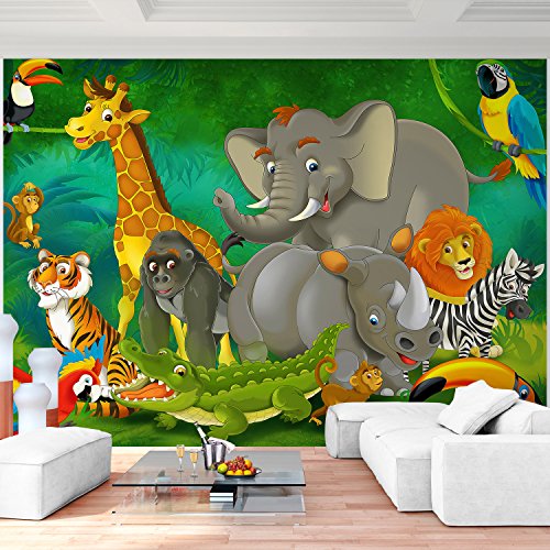 Fototapete Jungelbuch 352 x 250 cm - Vliestapete - Wandtapete - Vlies Phototapete - Wand - Wandbilder XXL - !!! 100% MADE IN GERMANY !!! Runa Tapete 9041011a