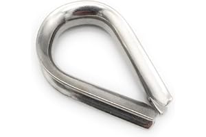 BEFESTIGUNGSTECHNIK F.R. 10 Stück Drahtseil Kauschen 4 mm ähnl. DIN 6899, Form B V4A Edelstahl rostfrei (Größe Wählbar: 2 2,5 3 4 5 6 8 mm) AISI316 INOX Stainless Steel Kausche (4mm)