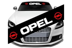L&U Car Styling Sonnenschutz Vordere Windschutzscheibe Banner Reflektierende Aufkleber Aufkleber, 130x21cm,for opel