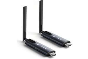 Lemorele Wireless HDMI Transmitter and Receiver, Support Wireless Receiving APP TuTuPlay 5G 656ft 1080P HD,for Streaming Video&Audio to HDTV/Projector/Tablet/Mobile(1TX and 1RX)