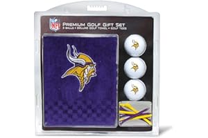 Team Golf NFL Gift Set: Embroidered Towel, 3 Golf Balls & 14 Tees, Tri-Fold Cotton Towel 16" x 22"
