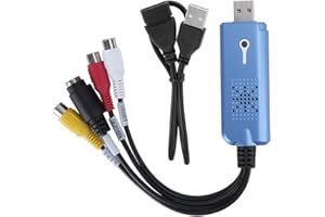 ASHATA Video Capture Card,For AV Video to USB Computer Video Capture,USB Video Capture Card,1 Way Capture Card, for PC/Laptop/VCR/DVD (for PS2/for PS3, for Xbox 360, for Wii.)