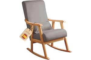 Home Design & Confort® Mecedora Balancín Modelo París con Cojín de Regalo | Butaca de Salon, Sillon, balancin, Mecedora Especial Lactancia, Antimanchas, Madera Haya Maciza (Gris/Natural)