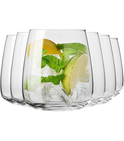 Relaxdays Bicchieri in Plastica da Martini, Set da 6, Infrangibili