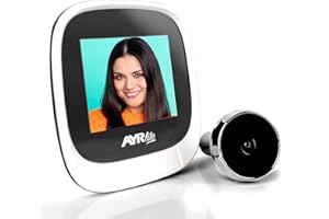 Mirilla Digital AYR Lite 9001. Grabación de imágenes. Batería Interna Recargable. Acabado Blanco/Cromo.