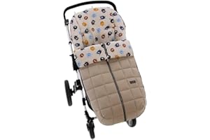 Saco Silla de Paseo Universal Rosy Fuentes- Saco Carrito Bebé - Funda de silla de paseo - Equipado para ser Ajustado perfectamente -Camel