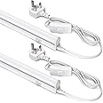Barrina T5 60cm LED Under Cupboard Kitchen Lights & Wardrobe Light Bar, 9W 800 Lumens, 4000K Cool White Light Strip with Switch, Plug and Play, 2 Pack