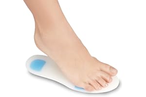 Soles - Solette in silicone per scarpe (coppia), supporto ortopedico per camminare, correre e fitness, design morbido, confortevole, ipoallergenico (XL/43-44)