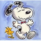 Original Acryl auf Leinwand und Keilrahmen: Peanuts Snoopy & Woodstock/ 20x20 cm