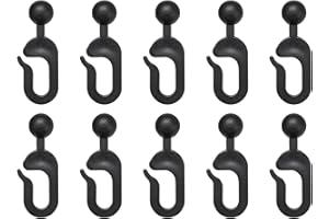Wonvify Confezione da 10 Ganci ad Anello Scorrevole - Ganci per Tende Laterali e Tende Schermi Nei Gazebo - Alternative Agli Occhielli in Plastica - Adatto per Tende e Schermi Laterali, Gazebo da Giar