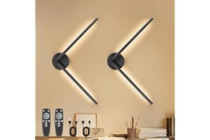 ‎KIMJO Kimjo 6600mAh Akku Wandleuchte Innen, Wiederaufladbare LED Wandlampe mit Batterie, 300° Drehbare Batterie Wandleuchten mit Fernbedienung, Moderne kabellose Wandleuchte mit Timer Funktion, 2 Stück