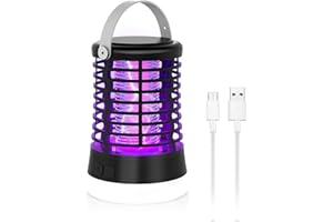 HgUltra Insektenvernichter pour Camping - Mückenlampe USB Rechargeable mit LED Licht, IP66 Wasserdicht, Tragbare Anti Mücken Lampe Mückenfalle Akku für Outdoor & Innen