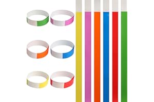 DOULEIN Braccialetti di Carta per Event,600 Pezzi Braccialetti di Identificazione Impermeabili Colorati Braccialetti d Ingress Bracciali Monouso per Feste,Eventi, Festival