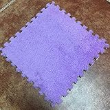 L&LQAlfombra Interlocking 36 piezas Jigsaw Colchón Felpudo Alfombra de piso Sala de estar Dormitorio con tatami , purple , 30*30 (thickness 1cm)