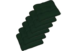 SuperKissen24. Stuhlkissen Sitzkissen für stühle - 6er Set 45x45 cm - Outdoor und Indoor - Dunkelgrün
