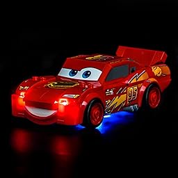 Juego de luces LED compatible con Lego 77255 Lightning McQueen (no modelo), juego de iluminación decorativa compatible con ladrillos de construcción Lego Lightning McQueen