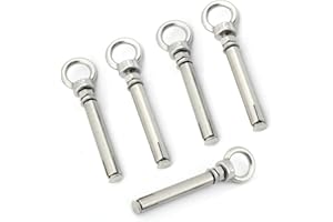 Yasorn 5-pack Anillo de acero inoxidable tornillos de cáncamo de expansión Tornillo Tornillo M6x80mm