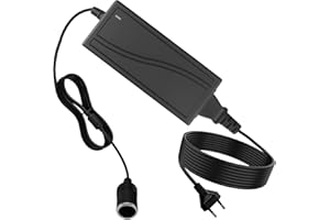 UOWW KFZ Netzgleichrichter Netzadapter 100V-240V auf 12V 5A, 60W AC auf DC Netzteil Adapter Zigarettenanzünder Wechselrichter für Autogeräte, Spannungswandler Stromwandler für Auto-Kühlbox, Kompressor