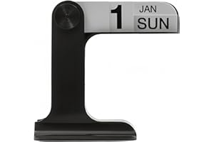 Beleda Calendario perpetuo abatible, calendario de escritorio 2024-2025 para decoración diaria de oficina, decoración del hogar, accesorios de escritorio, decoración mensual, semanal, diario,