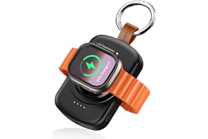 1 800 mAh Laddare för Apple Watch, Power Bank externt batteri bärbar för Apple Watch-serien 10/9/8/7/6/5/4/3/2/SE/Ultra/Ultra 2, Powerbank USB C magnetisk trådlös laddningskabel