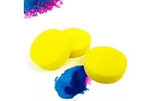 BESMRPG 12 Stücke Malschwamm,Kinder Malerei Sponges,Bastel Malschwamm,Acrylmalerei Schwammpinsel,Runder Painting Sponge,Schwammstupf Kratzpinsel-Set,Für Malen, Keramik,Schwammmalereiformen(Gelb)