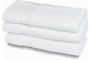 HH HERMET HOTELLERIE Set Asciugamani Bagno In Spugna 100% Cotone, 3 Ospiti/Bidet, Confezione da 3 Pezzi, Misura cm.40x60, 550 gr/mq, Ideali per B&B e Hotel, Resistente ai Lavaggi Frequenti, Bianco, Linea Luxury