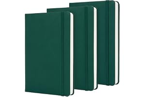 ALDAILY-MART 3 PACK Classic Lined Notebook Hardcover Notebook For Men & Women 160 Pages Medium A5, 5.7"X8.2", 80 Gsm Thick Paper Journals For Writing, Work, School, Home & Daily Notes (green)
