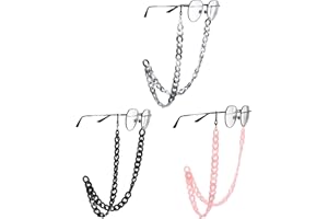 Opopark 3 pezzi Catene per Occhiali da Vista in Acrilico Retro per Occhiali Catene per Occhiali da Sole con Anelli in Silicone Antiscivolo per Donna