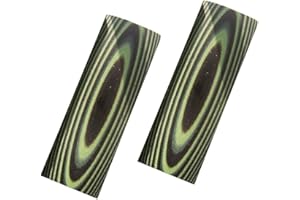 Danuland 2 pièces G10 Micarta couteau poignée échelles dalles couteaux personnalisé bricolage outil matériel pour la fabrication de couteau ébauches lames (Fluorescence Green&Noir)