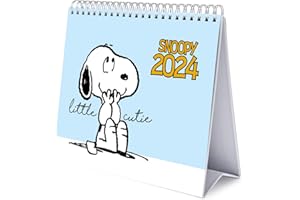 Grupo Erik: Calendario Snoopy 2024 da Tavolo - Calendario Scrivania 2024, 12 mesi + Planner annuale 2025, 18x20 cm FSC®, calendario snoopy peanuts 2024, snoopy gadget