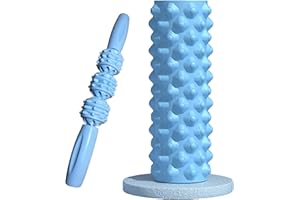 Syiyunran Pilates Massaggio Rullo Yoga Roller - 2 Misure Massaggiatore In Schiuma Eva/PP, Con Massaggi a Punto Trigger, Per I Tessuti Profondi e Per Alleviare Dolori Schiena, Polpacci e Gambe