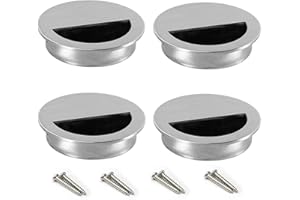 LEZED Maniglie per Porte Scorrevoli da Incasso Piatto in Acciaio Inox da Incasso a Filo Maniglie Nascoste Maniglie per Porte Scorrevoli e Armadi per Cucina Mobili Cassetto o Doccia 50mm 4 pezzi