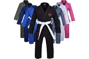 Jayefo Sports Brazilian Jiu Jitsu Gi für Männer und Frauen, vorgeschrumpfte Grappling Uniform GIS Ultra Leicht Kimonos Erwachsene BJJ Gi Free BJJ Gürtel