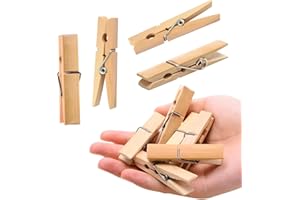 MOBOOY Clothes Pegs Pack of 80 For Washing Line, Spring Washing Line Pegs with Metal Spring Laundry Pegs Clothes Clip for Arts & Crafts/Card/Pictures Holders Hanging, Non Slip Laundry Pegs for Outdoor Indoor