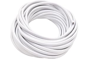 GEFOM Câble HO3VVH2-F 10m Blanc – 2x0,75mm² – Fil Souple 2 Conducteurs – Idéal Éclairage, Bricolage et Petits Appareils