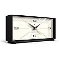 NEWGATE® Thunderbird Silent Sweep Mantel Clock - No Tick Noise - Mid-Century Modern Mantel Clock - Living Room Clock - Office Clock - Desk Clock - Designer Clock (Cream)