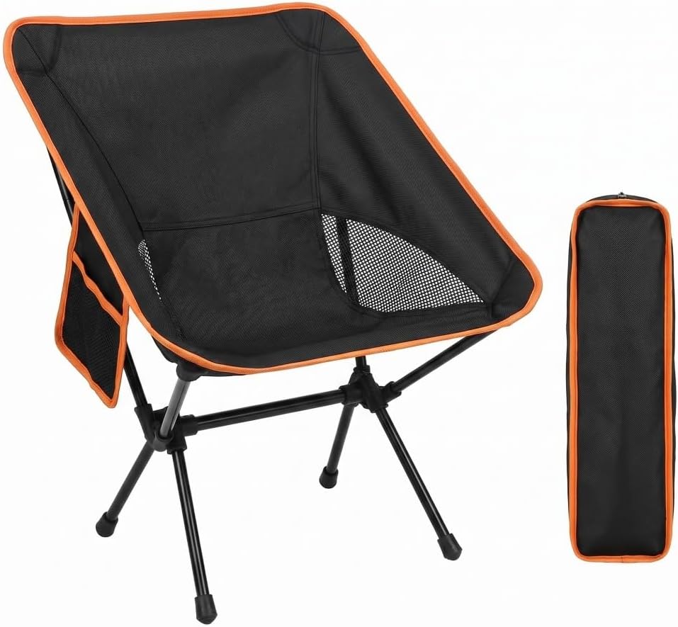 PQETBV Sillas de Playa Plegables Portátil, Compacta y Ultraligera, Silla Plegable Camping con Bolsa de Transporte para Exteriores, Camping, Campismo, Picnics, Pesca