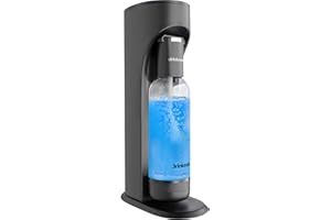 DrinkMate Machine à gazéifier pour eau et boissons gazeuses, recharge de CO2 non incluse, noir mat