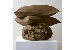 Lisola Set Copripiumino Matrimoniale in Cotone Premium, Made in Italy, 250x240cm con 2 Federe 50x80cm, Tinta Unita, Design Semplice