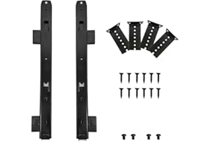 FRMSAET Heavy Duty 305/355/405/455 mm d'épaisseur Construction en acier Clavier Tiroir Coulisses Plateau Armoire Meubles Quincaillerie Rails (405 mm, Noir)